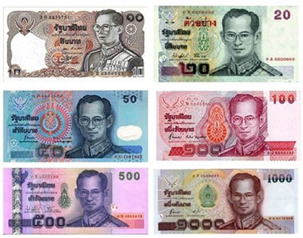 Billets thaïlandais : de 20 à 1 000 baht à l'effigie de SM Rama IX